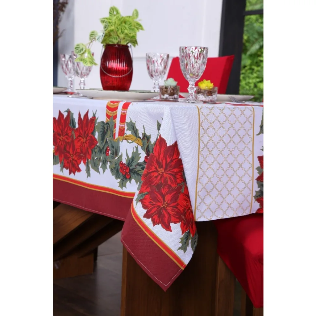 Toalha de Mesa de Natal Oxford 10 Lugares 3,00 x 1,40 m