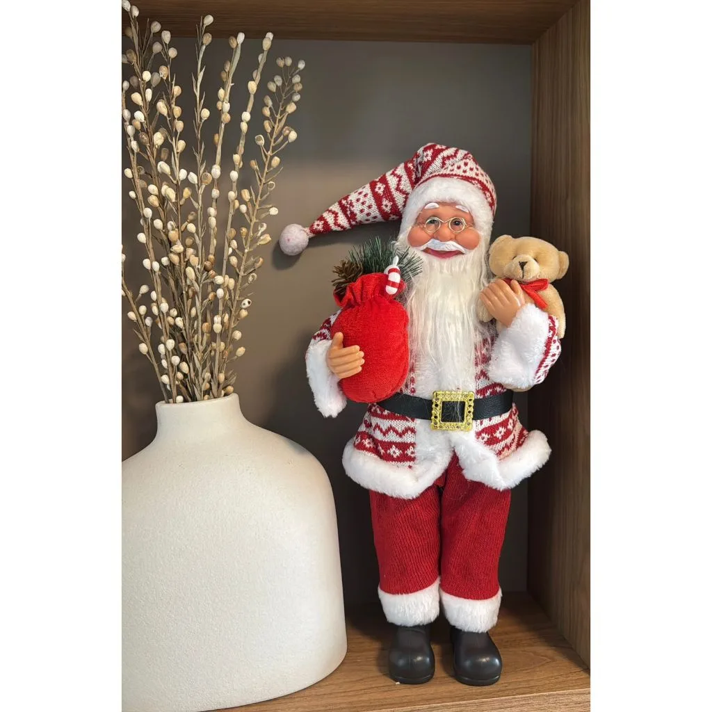 Boneco Papai Noel Luxo Decorativo - Enfeite de Natal
