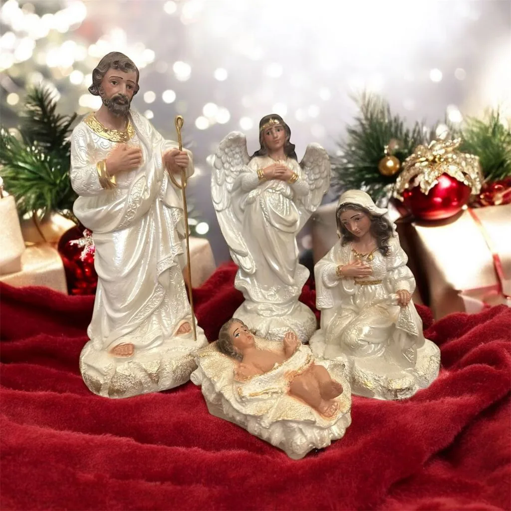Presépio 4 Peças com Menino Jesus Removível