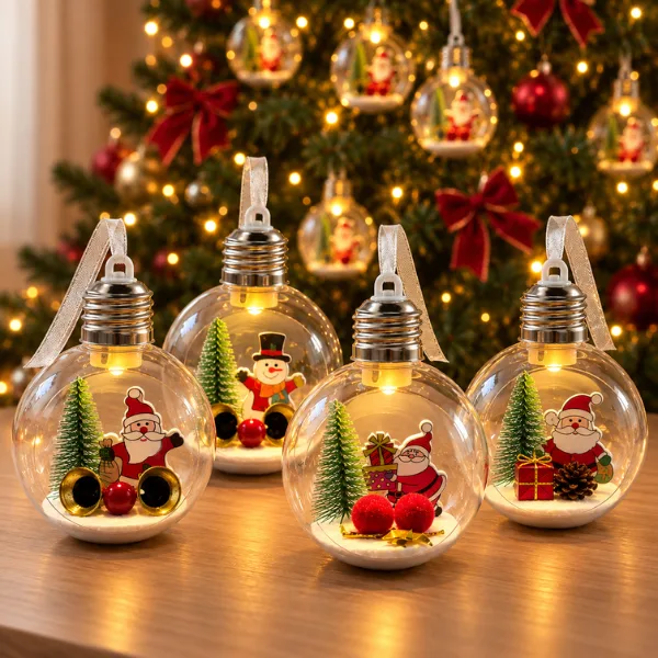Kit Bolas de Natal com LED para Árvore - Enfeite de Natal