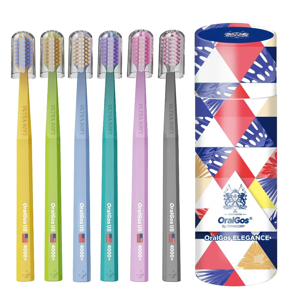 OralGos Escova de Dente Deep Cleaning - Pacote Familiar com 6 Unidades